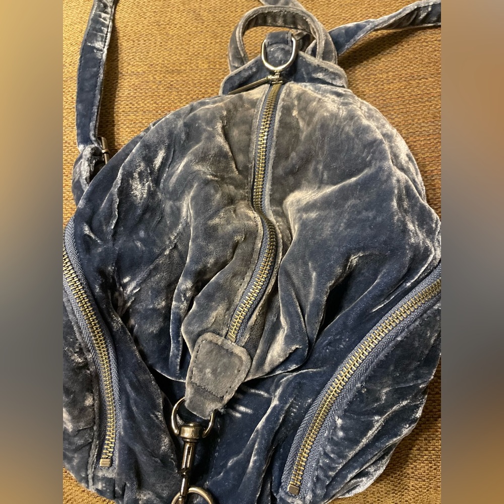 REBECCA MINKOFF Julian Convertible Crushed Velvet Backpack - Picture 4 of 9